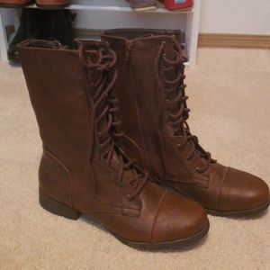Forever 21 brown combat boots